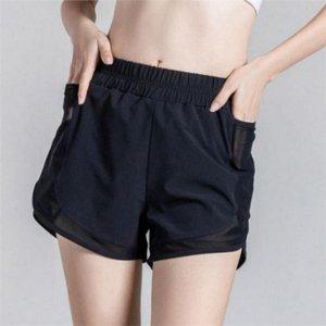 여성 스포츠 반바지 조깅 러닝 반바지 트레이닝 헬스 팬츠 메쉬