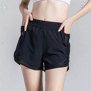 활동복 여성 트레이닝 반바지 3부 스포츠 헬스 반바지 망사 포켓
