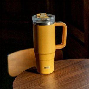 데일리 대용량 스텐 텀블러 900ml 사무실용 손잡이형 텀블러 보냉 빨대