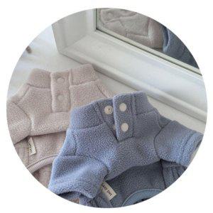 구름 강아지 편안한 플리스 올인원 베이지 2XL 1P 겨울 수트
