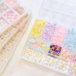 24칸 비즈세트 꽃 플라워 비즈공예 공예재료 DIY 팔찌만들기