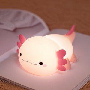 bookaz 핑크 우파루파 led 무드등 인테리어 조명 수면등 말랑이 램프