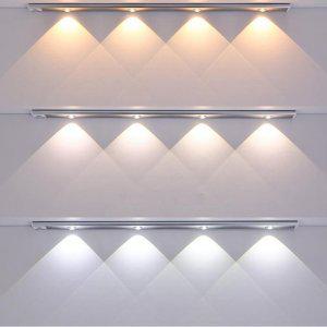LED 3색변환 충전식 무선 센서바 렌즈형 밝기조절 센서 조명 80cm