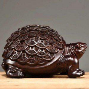원목 거북이 오브제 풍수지리 인테리어 소품 탁상 장식 모형