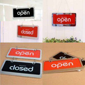 OPEN/CLOSED 양면걸이 미니안내판 아크릴표지판 쇼카드 시스템사인 아크릴쇼케이스