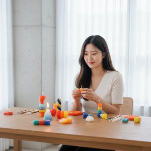 무열 캔들 만들기 말랑 점토 촛불 수공예 DIY
