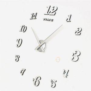DIY 벽시계 실버 거실인테리어시계 붙이는벽시계 저소음벽시계