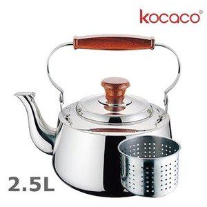코카코 오메가 주전자 2.5L 3125 거름망 차망 소리나는 스텐 주전자 티포트