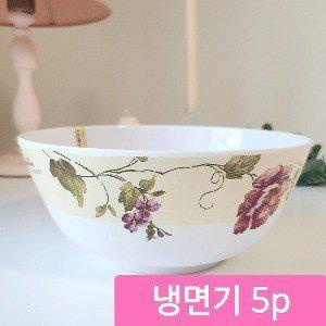 카멜리아 멜라민 냉면기 5p세트 3908/ 그릇 분식 업소용