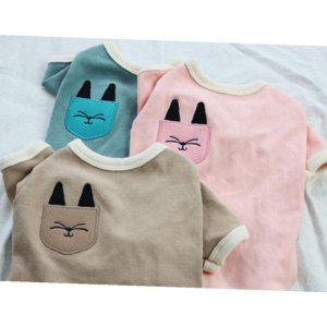 강아지 귀여운 마스터 반팔티 핑크 3XL 1P 기본 티셔츠 실내