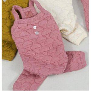 퀼팅 강아지 귀여운 나시 올인원 핑크 1P 보온 점프수트 겨울