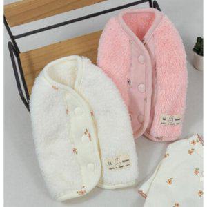 꽃무늬 강아지 실용적인 조끼 핑크 1P 올인원 미포함 겨울 보온
