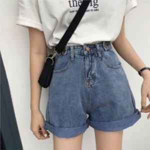 캐주얼 데일리 반바지 여자팬츠 데님 숏 팬츠 롤업 쇼츠 여성