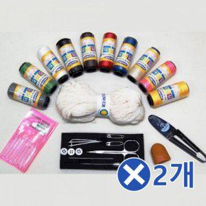 바늘함 반짇고리 바느질재료 미용세트x2개 집들이선물 바느질도구 바느질세트