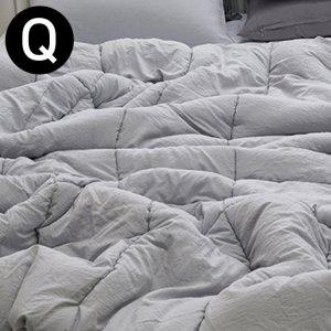 해피니 몽글몽글 소프트마이크로 피치가공 차렵이불 퀸 Q (그레이)