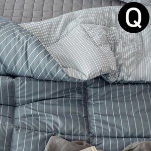 해피니 어반라인 차렵이불 퀸 Q (그레이)