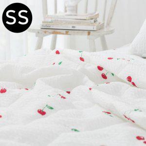 해피니 체리 시어서커 여름 이불 슈퍼싱글 SS (화이트)