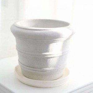 빈화분 16x13 봄꽃화분 토분 흰색 받침