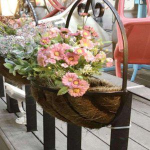 행잉 바구니 60x17x17cm 벽화분 베란다정원만들기 베란다걸이화분 빈화분 코코넛행잉화분