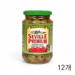 그린 Seville 올리브 360g X12개 업소용 식재료 절임