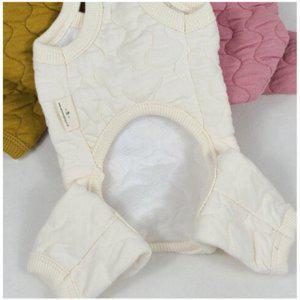 퀼팅 강아지 데일리 나시 올인원 아이보리 2XL 1P 보온 수트