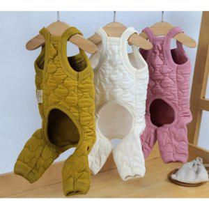 퀼팅 강아지 데일리 나시 올인원 핑크 2XL 1P 보온 수트 겨울