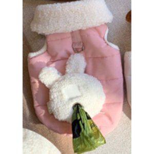 보송 강아지 세련된 똥츄 배낭 패딩 하네스 핑크 2XL 1P