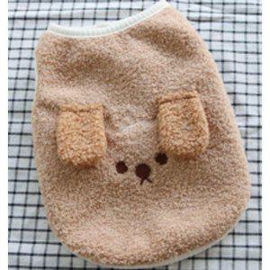 곰돌이 강아지 튼튼한 보들 조끼 브라운 1P 겨울 산책 보온