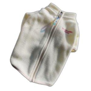 마카롱 강아지 프리미엄 플리스 집업 크림 3XL 1P 겨울 조끼