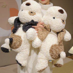 bookaz 쭈까쭈까 부클 바둑이 댕댕이 바디필로우 꿀잠 애착 인형 쿠션 베개 (100cm)