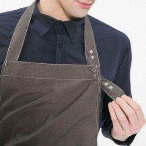 단색 공방 미술 앞치마 목걸이형 주방 다크카키 요리