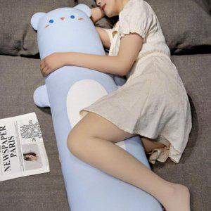 사계절 바디필로우 롱 쿠션 블루곰 핑크토끼 90cm