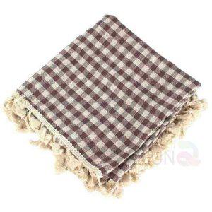 린넨 체크식탁보 90x90cm 식탁깔판 식탁깔개 예쁜테이블보 미니식탁보 미니테이블보 밥상매트 식탁러너 식