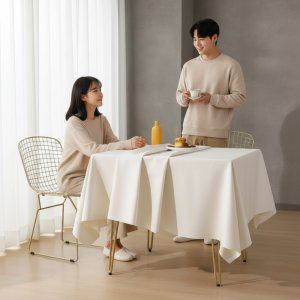 방수 가죽 식탁보 테이블 130cm 가정용 소가죽 식탁 커버
