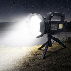 XHP90 LED 충전식 야외 멀티 서치라이트 손전등 랜턴 후레쉬 T300아답터포함