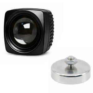 LED 작업등 작업차량 포인트램프 서치라이트 안전 보조등 레드 고정자석 실버 48mm