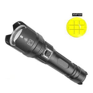XHP100 충전 줌 라이트 LED 손전등 휴대용 후레쉬 7200루멘