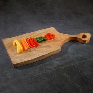 캄포나무 손잡이 플레이팅 도마 서빙 커팅보드