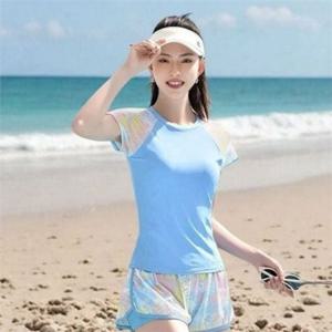 여성 수영복 여성 투피스 수영복 비치 상하의 스윔웨어 워터 래쉬가드 물놀이 비키니 반바지 바캉스 썸머