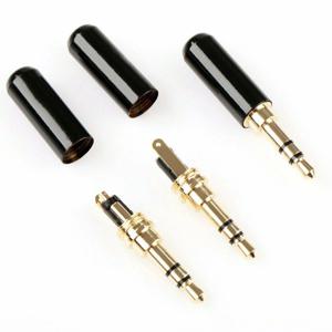 3Pcs 3.5mm 금도금 구리 남성 스테레오 미니 잭 플러그 납땜 헤드폰 오디오 솔더 커넥터