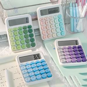 컴퓨터 금융 및 회계 학생을위한 1Pcs 뜨거운 판매 고가 컬러 마카롱 그라디언트 대형 스크린 버튼