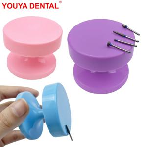 1pcs 자기 치과 Bur 홀더 Cupule 케이스 폴란드어 Burs 드릴 자석 흡입 플레이트 트레이 랙 치열 교정 도구 보관 주최자
