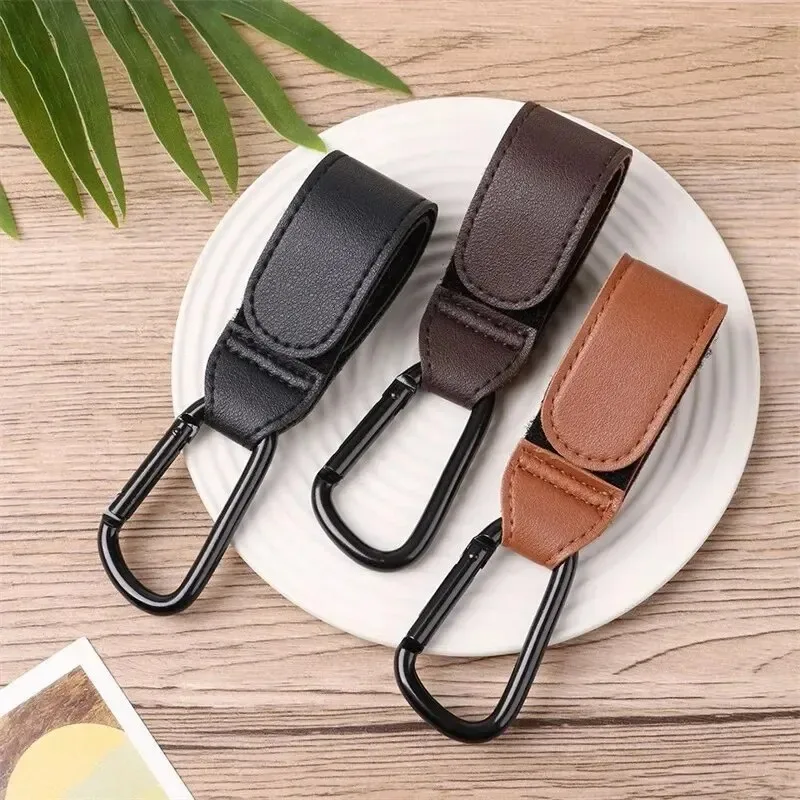 1/2/4pcs PU 가죽 후크 유모차 후크 유모차에 대 한 다목적 조정 가능한 후크 액세서리 정리 강력한 베어링 고품질