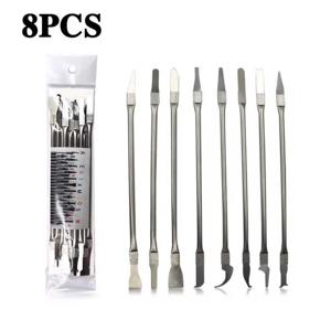 8pcs CPU IC 접착제 리무버 전화 수리 도구 C 칩 수리 얇은 블레이드 휴대 전화 컴퓨터에 대 한 Piratical 수리 손 도구
