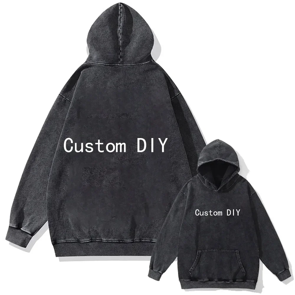 DIY 남성용 힙합 오버사이즈 빈티지 스트리트웨어, 맞춤형 공룡 프린트 코튼, 하라주쿠 맞춤형 긴팔