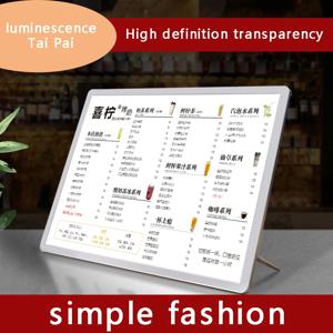 LED 커피숍 디스플레이 카드 카운터, 레스토랑 주문 플레이트, A3, A4