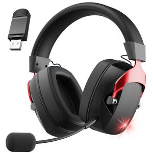 분리형 소음 제거 마이크가 포함된 무선 게임용 헤드셋, 다중 장치용 2.4G Bluetooth-USB-3.5mm 유선 잭 3가지 모드