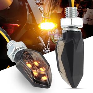 LED 방향지시등 초고휘도 2개 오토바이 미니 범용 LED 오토바이 램프 황색 깜빡이 LED 표시등
