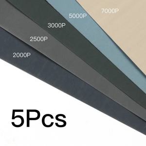 5Pcs 사포 2000 2500 3000 5000 7000 혼합 그릿 샌드 페이퍼 물/건식 샌딩 페이퍼 연마 도구