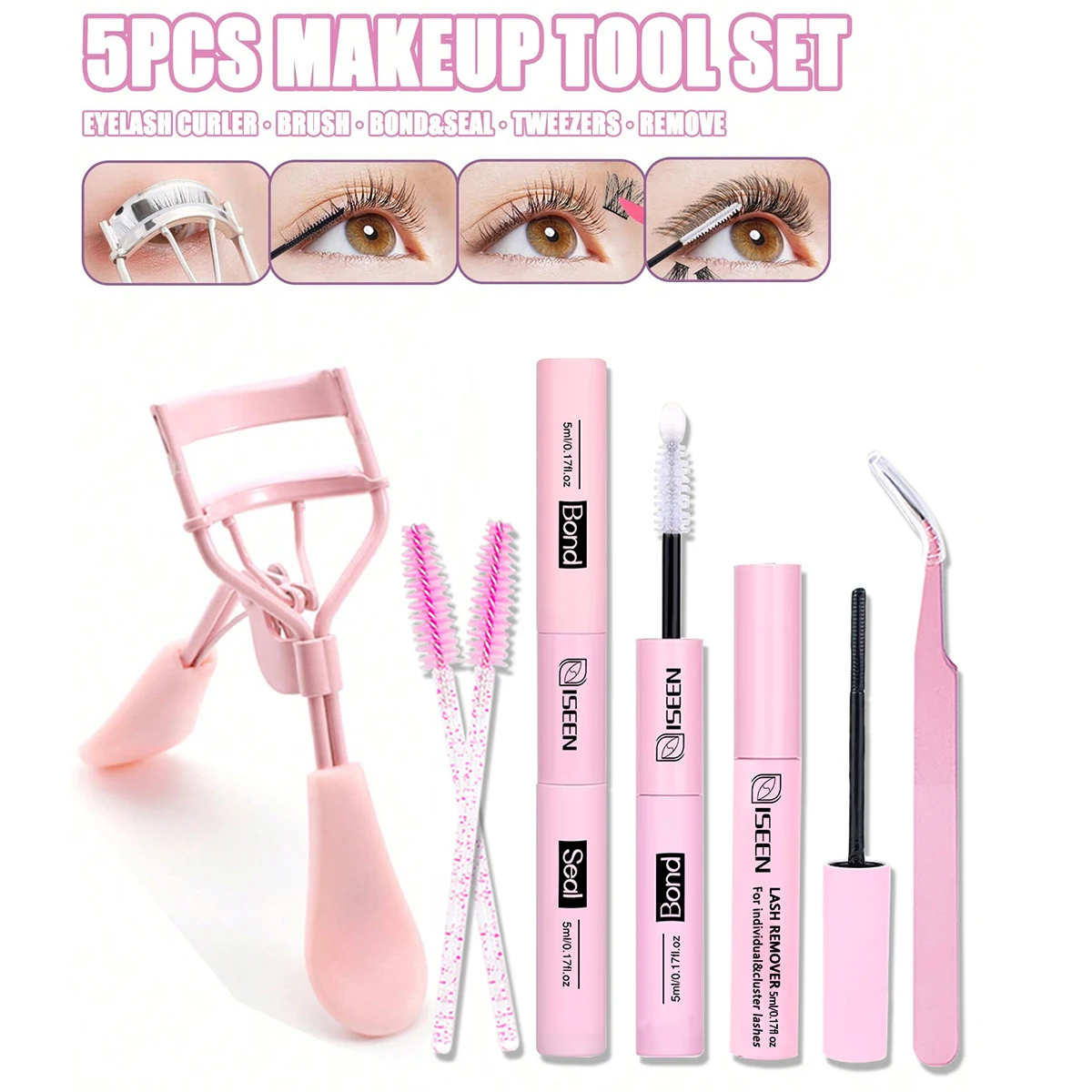 아이센 래쉬 본드 앤 실 10ml 속눈썹 클러스터용 슈퍼 홀드 롱래스팅 무자극 홈 DIY 속눈썹 접착제